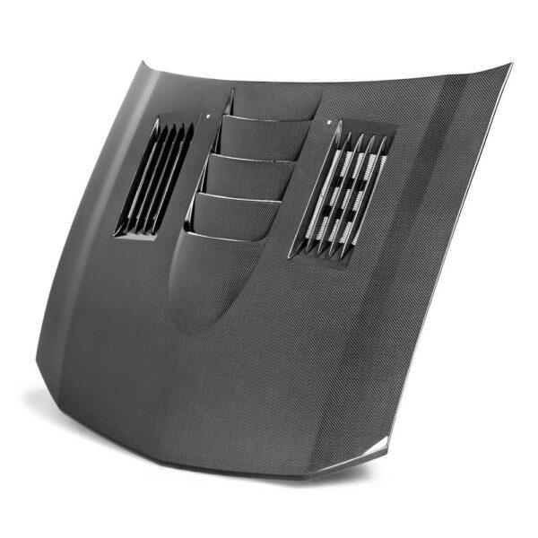 Anderson Composites, AC-HD0506FDMU-SS, Type-SS carbon fiber hood for 2005-2009 Ford Mustang