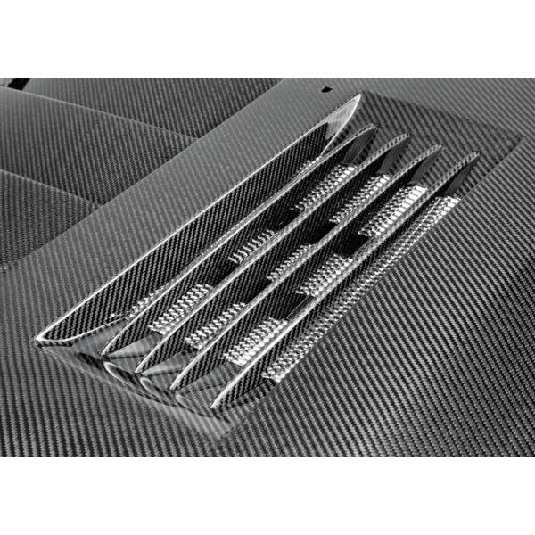 Anderson Composites, AC-HD0506FDMU-SS, Type-SS carbon fiber hood for 2005-2009 Ford Mustang