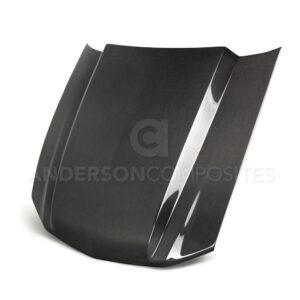 Anderson Composites, AC-HD10FDMU-CJ, Type-CJ carbon fiber cowl hood for 2010-2012 Ford Mustang