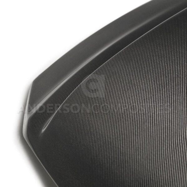 Anderson Composites, AC-HD10FDMU-CJ, Type-CJ carbon fiber cowl hood for 2010-2012 Ford Mustang