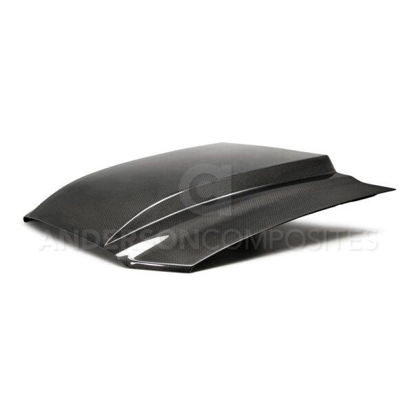 Anderson Composites, AC-HD13FDMU-CJ, Type-CJ carbon fiber cowl hood for 2013-2014 Ford Mustang