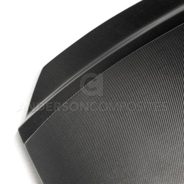 Anderson Composites, AC-HD13FDMU-CJ, Type-CJ carbon fiber cowl hood for 2013-2014 Ford Mustang