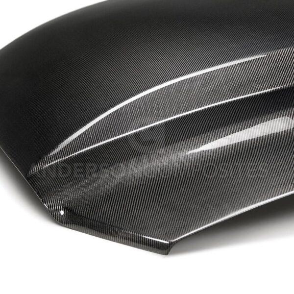 Anderson Composites, AC-HD13FDMU-CJ, Type-CJ carbon fiber cowl hood for 2013-2014 Ford Mustang