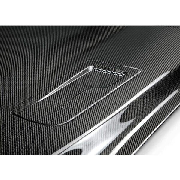 Anderson Composites, AC-HD15FDMU-AT-DS, Type-GTH double sided carbon fiber hood for 2015-2017 Ford Mustang