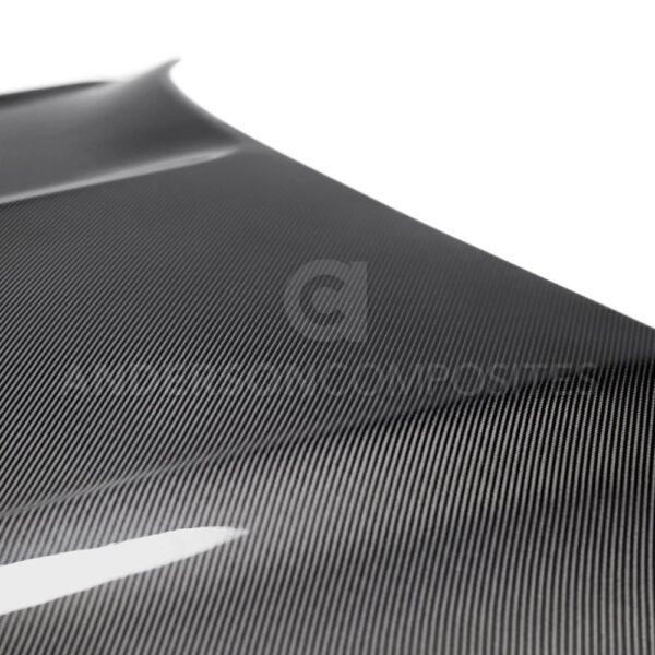 Anderson Composites, AC-HD15FDMU350-OE-DS, Double sided carbon fiber hood for 2015-2020 Ford Mustang Shelby GT350 & GT350R