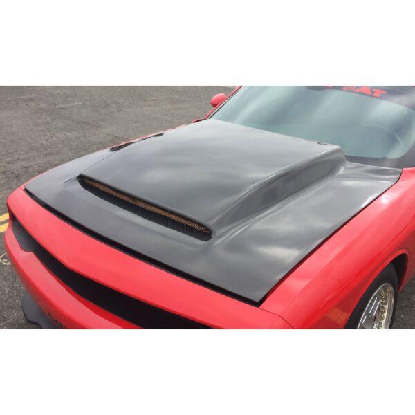 Anderson Composites, AC-HD18DGCHDM-KB, Type-DP carbon fiber Demon Style cowl hood for 2018-2020 Challenger