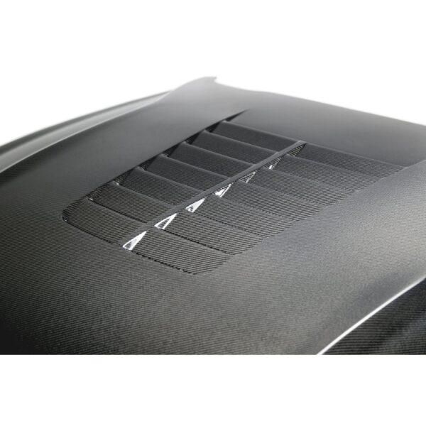 Anderson Composites, AC-HD18FDMU-GT5-DS, Type-GT5 double sided carbon fiber hood for 2018-2020 Ford Mustang