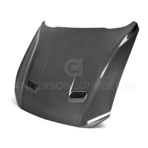 Anderson Composites, AC-HD18FDMU-OE-DS, Type-OE double sided carbon fiber hood for 2018-2020 Ford Mustang