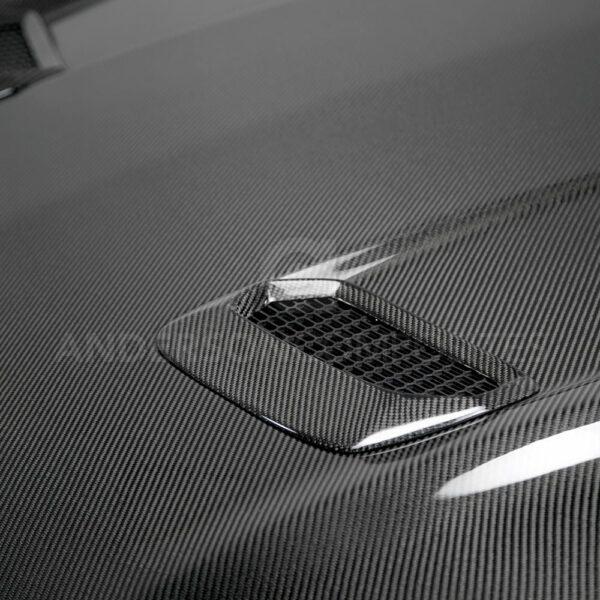 Anderson Composites, AC-HD18FDMU-OE-DS, Type-OE double sided carbon fiber hood for 2018-2020 Ford Mustang