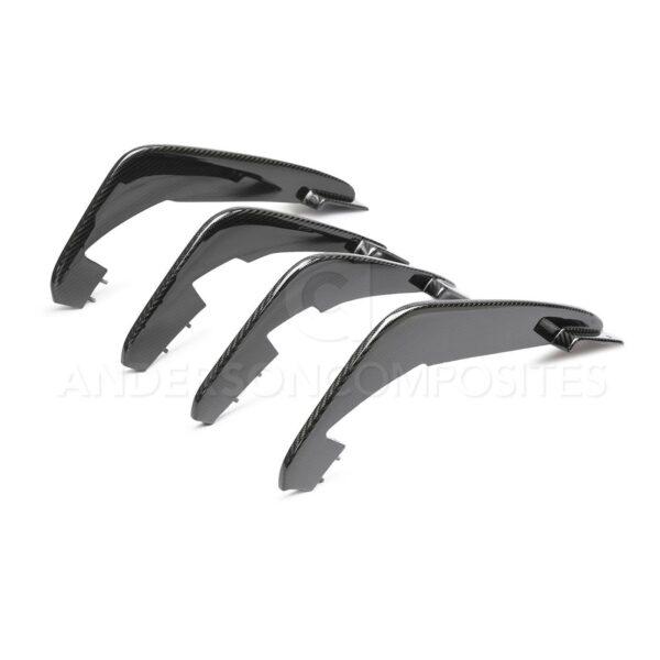 2020-2021 C8 carbon fiber rear diffuser fins