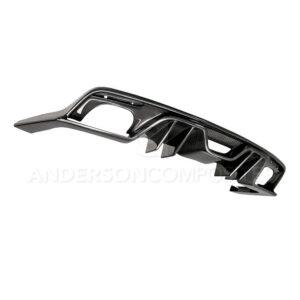 Anderson Composites, AC-RL15FDMU-ARQ, Type-ARQ carbon fiber rear valance for 2015-2017 Ford Mustang with quad-tip exhaust