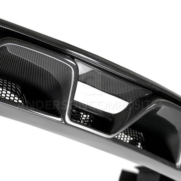 Anderson Composites, AC-RL15FDMU-GR, Type-GR (GT350 Style) carbon fiber rear diffuser for 2015-2017 Ford Mustang with quad-tip exhaust