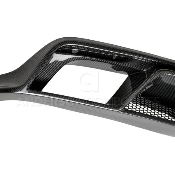 Anderson Composites, AC-RL15FDMU-GR, Type-GR (GT350 Style) carbon fiber rear diffuser for 2015-2017 Ford Mustang with quad-tip exhaust