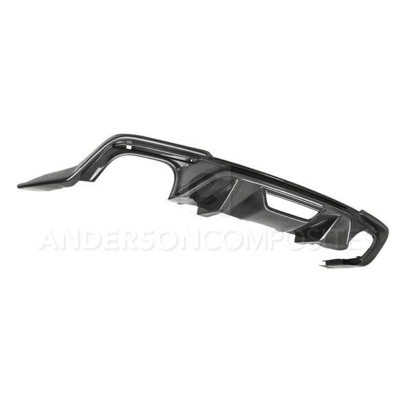 Anderson Composites, AC-RL18FDMU-AO, Type-OE carbon fiber quad tip rear valance for 2018-2020 Ford Mustang