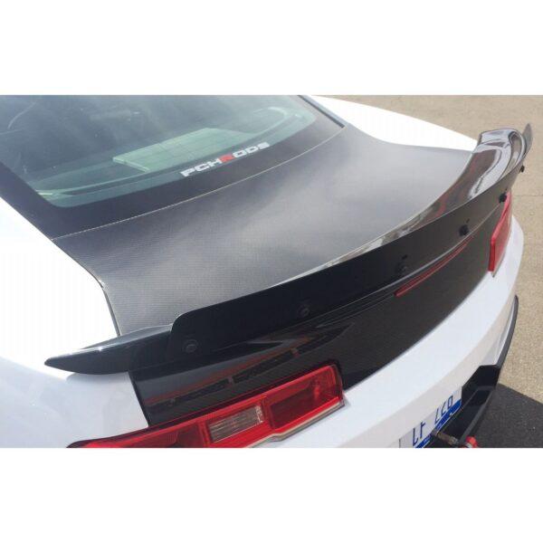 Anderson Composites, AC-RS14CHCAM-Z28W, Type-Z28 carbon fiber rear spoiler with adjustable wickerbill for 2014-2015 Chevrolet Camaro Z28