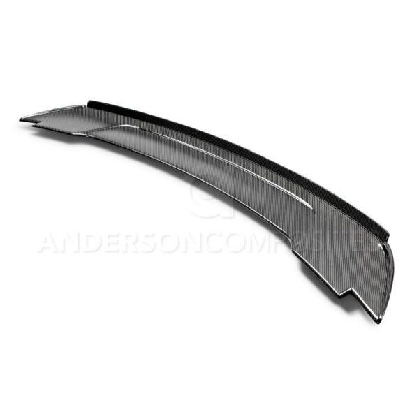 Anderson Composites, AC-RS15FDMU-ST, Type-ST carbon fiber Track Pack style rear spoiler with adjustable wicker bill  for 2015-2020 Ford Mustang