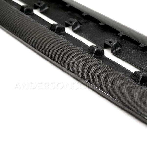 Anderson Composites, AC-SS15FDMU-GR, Type-GR (GT350 Style) carbon fiber side rocker panel splitter for 2015-2020 Ford Mustang