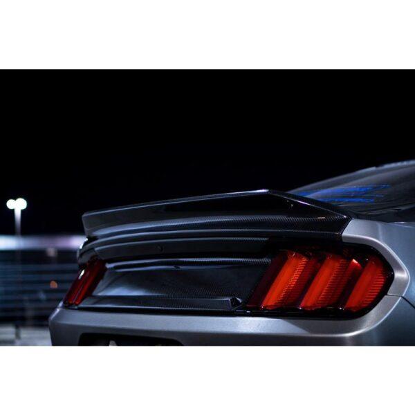 Anderson Composites, AC-TL15FDMU-SA-DS, Type-ST double sided carbon fiber decklid with integrated spoiler for 2015-2020 Ford Mustang