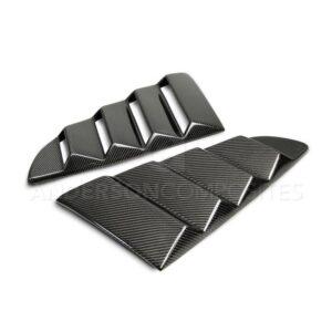 Anderson Composites, AC-WL15FDMU-V, Type-V carbon fiber window louvers for 2015-2020 Ford Mustang