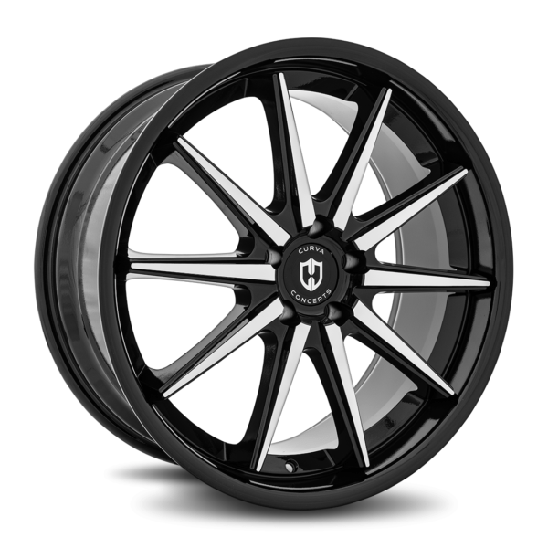 C24 20x10.5 5x114.3 35 73.1 Gloss Black Machine Face