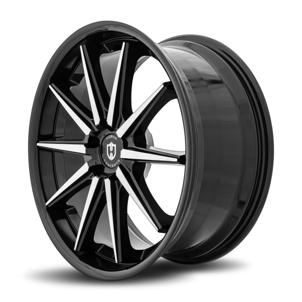 C24 20x9 5x114.3 35 73.1 Gloss Black Machine Face