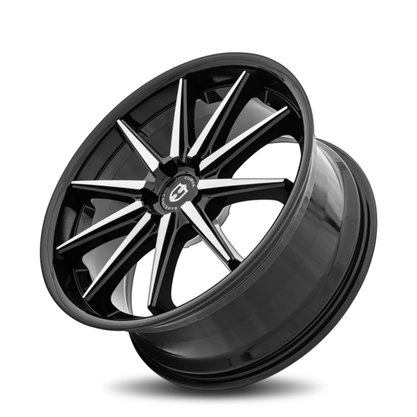 C24 20x9 5x114.3 35 73.1 Gloss Black Machine Face