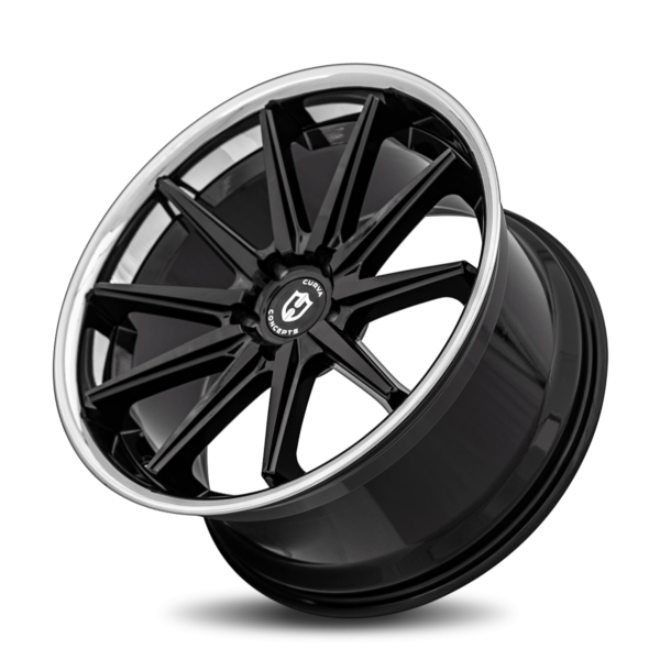 C24 20x9 Blank 35 73.1 Gloss Black Stainless Chrome Lip