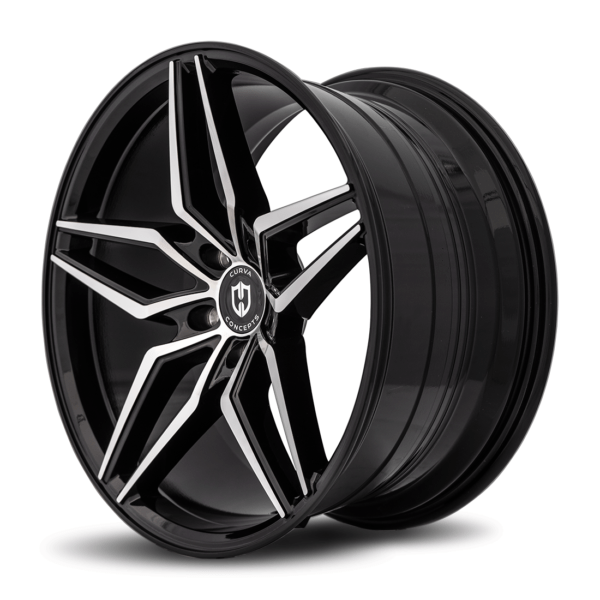 C25 20x8.5 5x114.3 35 73.1 Gloss Black Machine Face