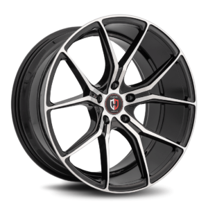 C42 20x10 5x114.3 38 73.1 Gloss Black Machine Face