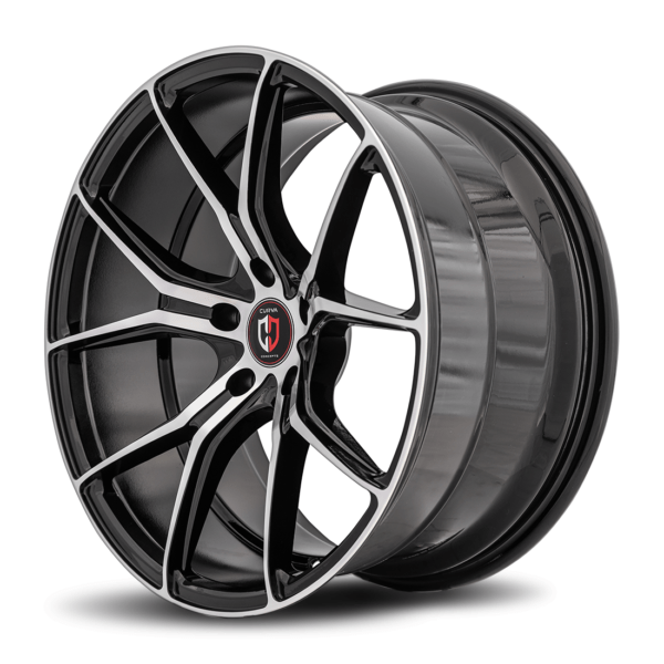 C42 20x10 5x114.3 38 73.1 Gloss Black Machine Face