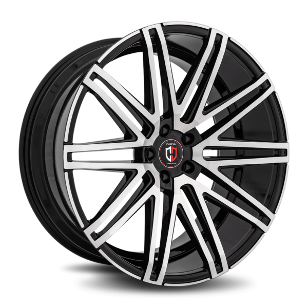 C48 22x9 5x120 33 72.56 Gloss Black Machine Face