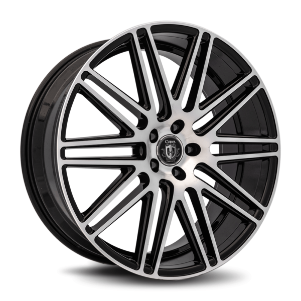 C50 22x10.5 5x114.3 40 73.1 Black Machine Face