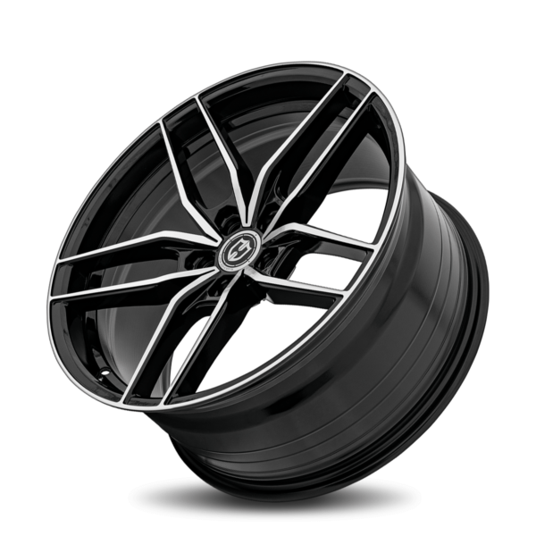 CFF25 20x10 5x114.3 40 73.1 Gloss Black Machine Face