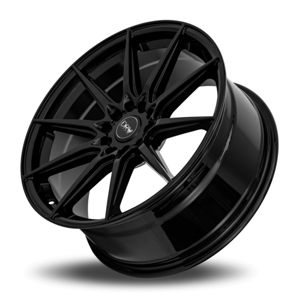 D19 18x8 5x108/114.3 38 73.1 Gloss Black Machine Face