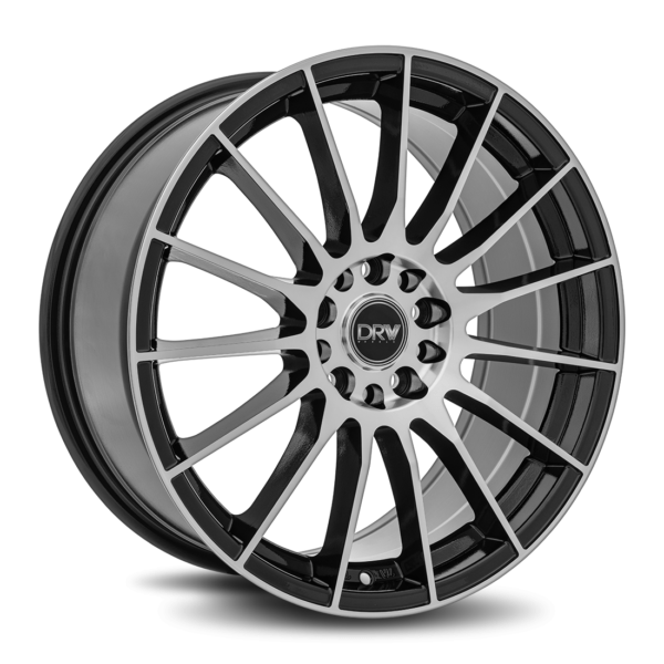 D15 18x8 5x100/114.3 40 73.1 Gloss Black Machine Face