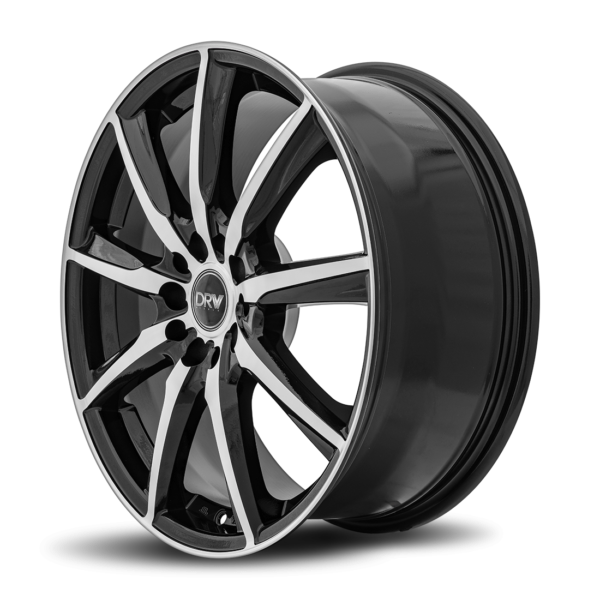 D18 17x7 5x108/114.3 38 73.1 Gloss Black Machine Face