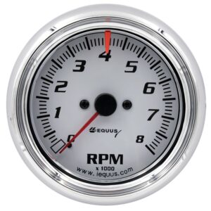 3-3/8 in. White Tachometer