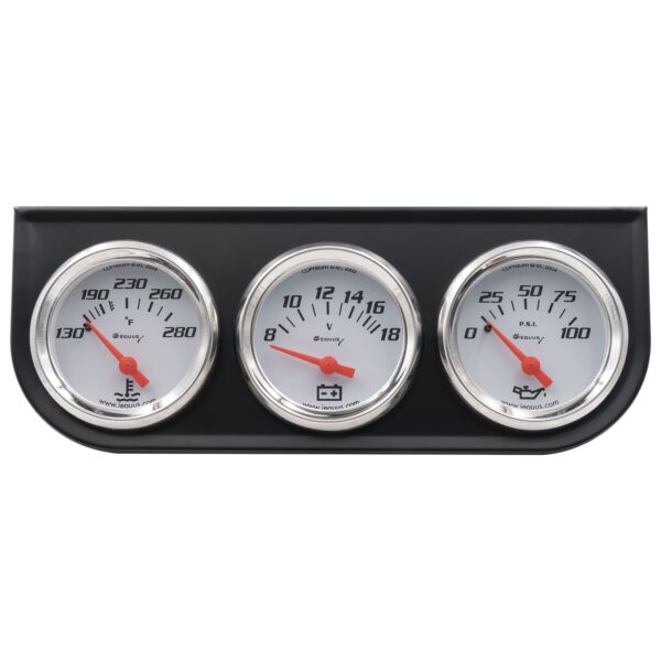 2 in. White Volt Triple Gauge Kit