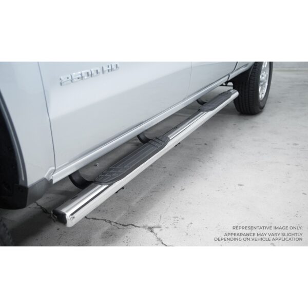 Big Country Truck Accessories 104030876 - 4" Fusion Series Side Bars With Mounting Bracket Kit - Polished Stainless Steel