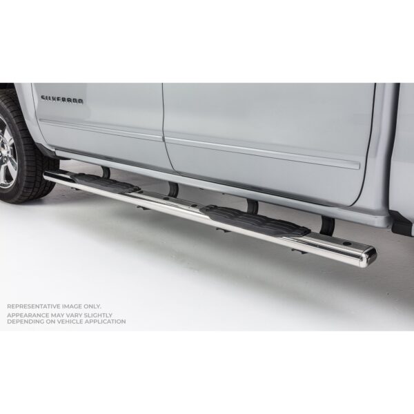 Big Country Truck Accessories 105256806 - 5" Fusion Series Side Bars With Mounting Bracket Kit - Polished Stainless Steel