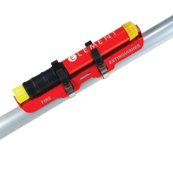 Powdercoated steel roll-bar mount for 50 sec. extinguisher