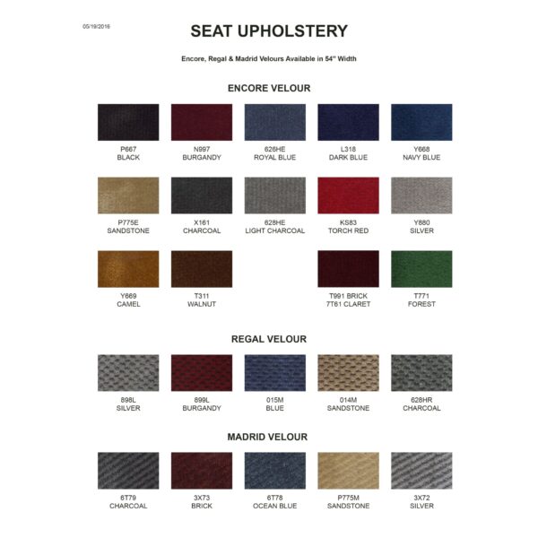 60/40 Bench Seat Upholstery