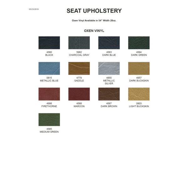 Front Bench Seat Upholstery