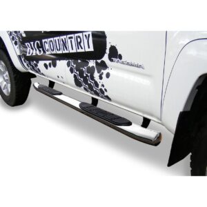 Big Country Truck Accessories 39426966 - 4" + 15 Degree Side Bars With Mounting Bracket Kit - Polished Stainless Steel