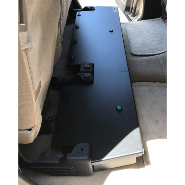 Lockable Metal Truck Storage for under the back seat with 3 Compartments