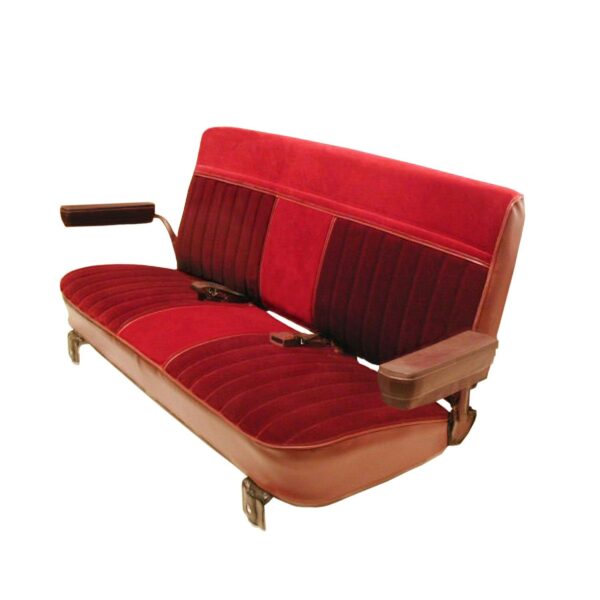 High Back Front Bucket and Rear Bench Seat Upholstery with Seat Belt Cutouts