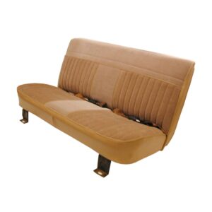 Front Buckets, Split Center Bench with Metal Back and Rear Bench Seat Upholstery