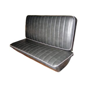 Front & Rear Bench Upholstery with 1.5" Pleats, Bottom/Backrest Cap, no Arm Rest