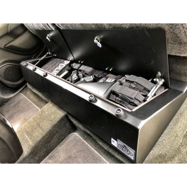 Lockable Storage under the back seat