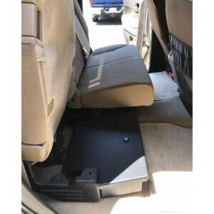 Lockable Metal Truck Storage for under the back seat with 3 Compartments